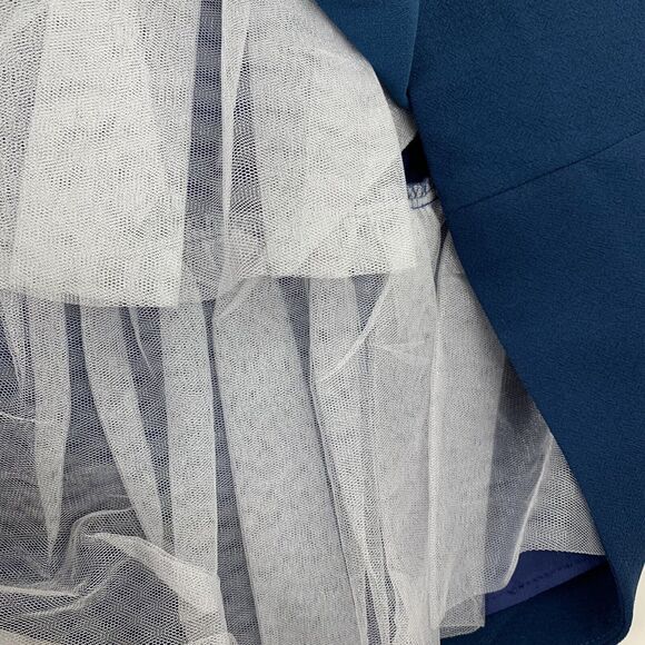 Rubber Ducky L Dress Blue V-neck Sleeveless Cocktail Party Productions Women’s - Picture 6 of 8